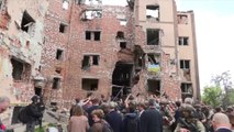 Ukraine: des images des destructions d'Irpin présentées aux dirigeants européens en visite dans la ville