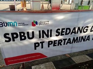 Salah Satu SPBU di Kota Muara Teweh Disegel