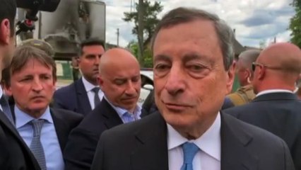 Draghi a Irpin: qui parole di dolore ma anche speranza e futuro