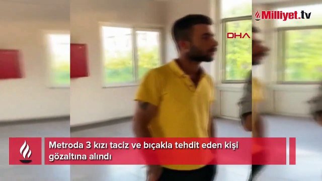 Metroda 3 kıza taciz ve bıçakla tehdit! Çığlık atarak yardım istediler