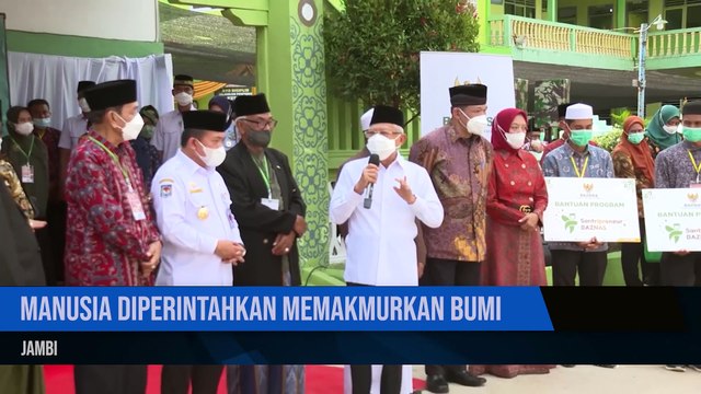 Sambutan Wakil Presiden Saat Penyerahan Bantuan di Ponpes Al-Jauharen