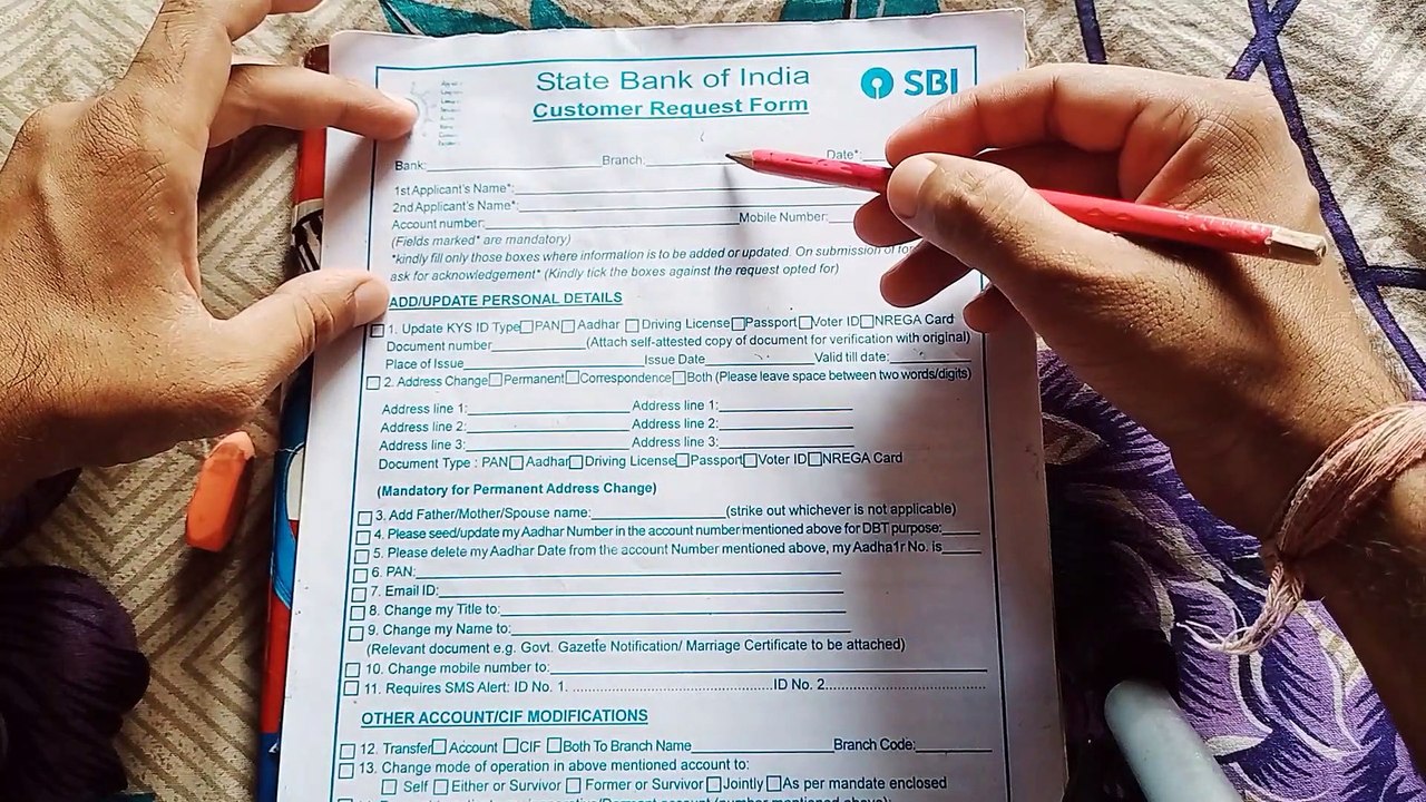 Not DBT updating adhar number SBI  Account  Register Adhar number For DBT  fill form offline DBT