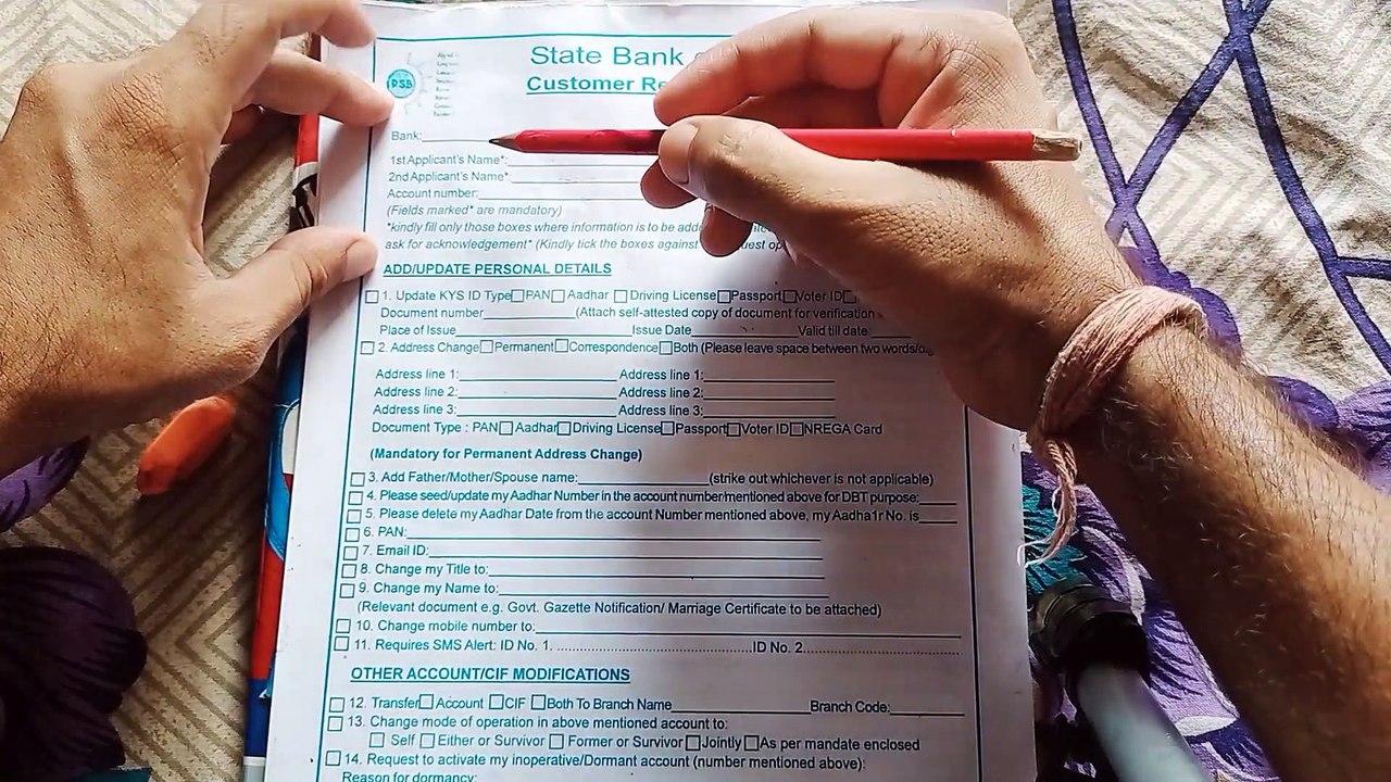 Not deleting Adhar date from SBI Account   remove adhar date sbi account offline  in 5 minute