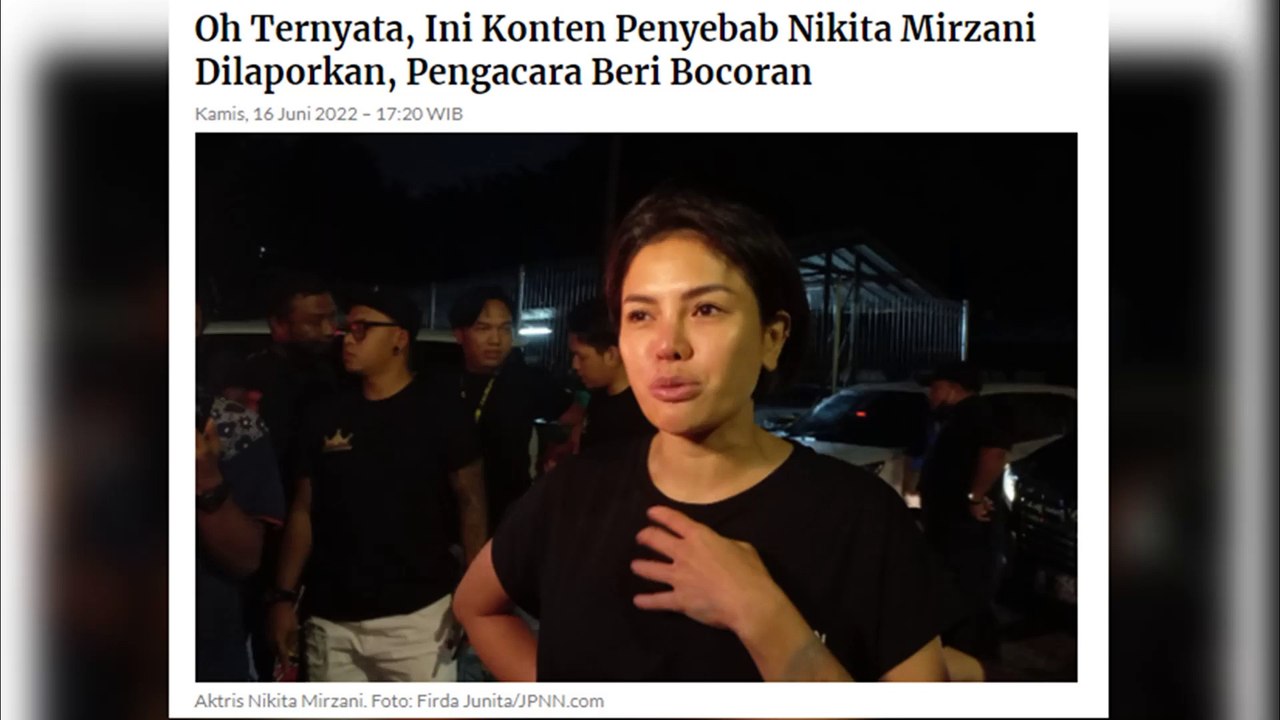 Dilaporkan Dito Mahendra, Nikita Mirzani Masih Berstatus Sebagai Saksi