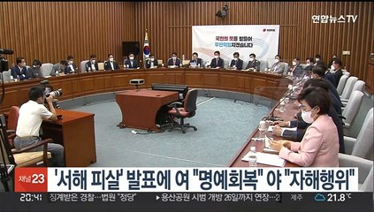 '서해 피살' 발표에 여 "명예회복" 야 "국가적 자해행위"