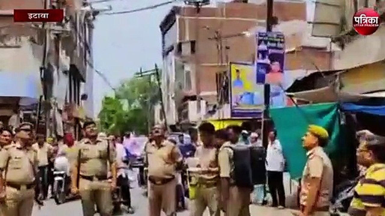 जुमे की नमाज  से पहले इटावा पुलिस ने की खास तैयारी