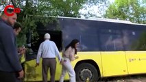 Sarıyer'de otobüs kaza yaptı, çok sayıda yaralı var