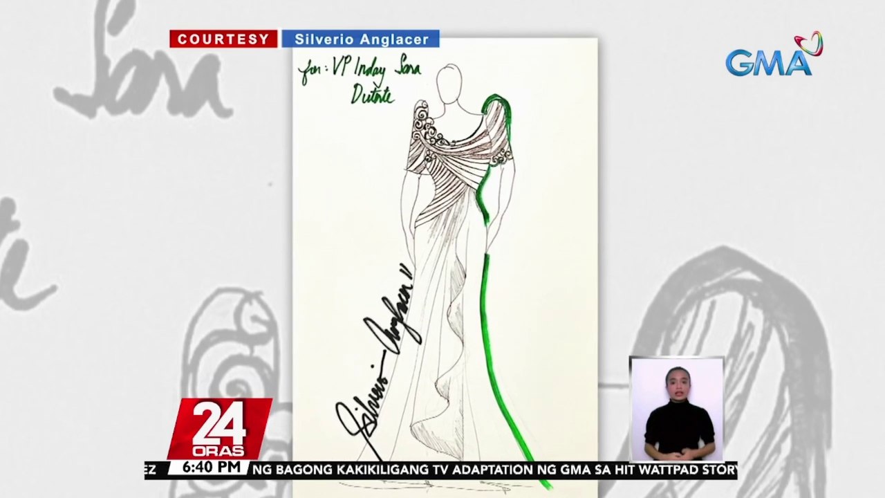 Isusuot na filipiniana dress ni VP-elect Duterte sa kaniyang inagurasyon, dinesenyo ng renowned Davao based fashion designer na si Silverio Anglacer | 24 Oras