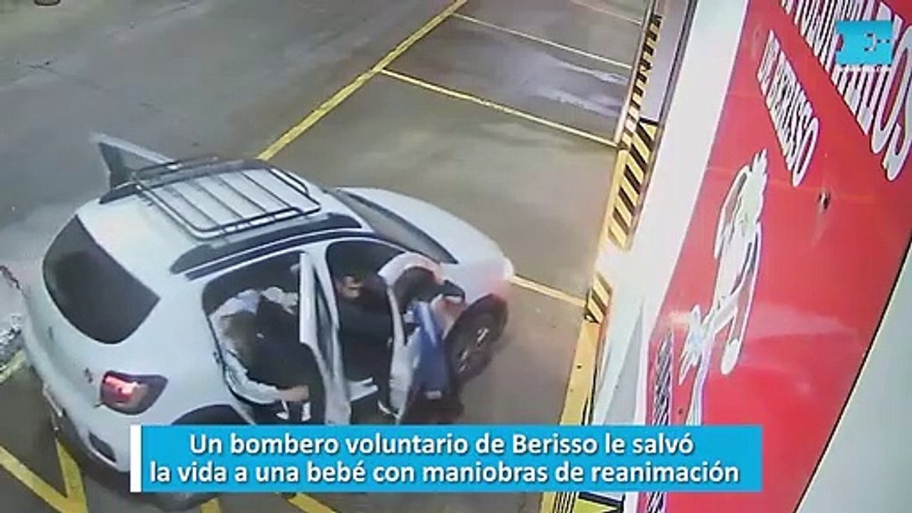Un bombero voluntario de Berisso le salvó la vida a una bebé con maniobras de reanimación