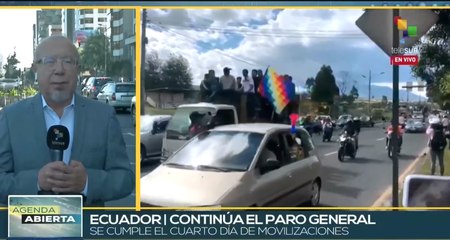 En Ecuador se intensifica el paro nacional en su cuarta jornada