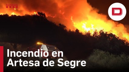El incendio de Artesa de Segre (Lérida) afecta a 1.000 hectáreas de vegetación