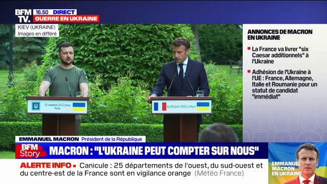Emmanuel Macron annonce la fourniture prochaine d'un laboratoire mobile d'analyse ADN à l'Ukraine
