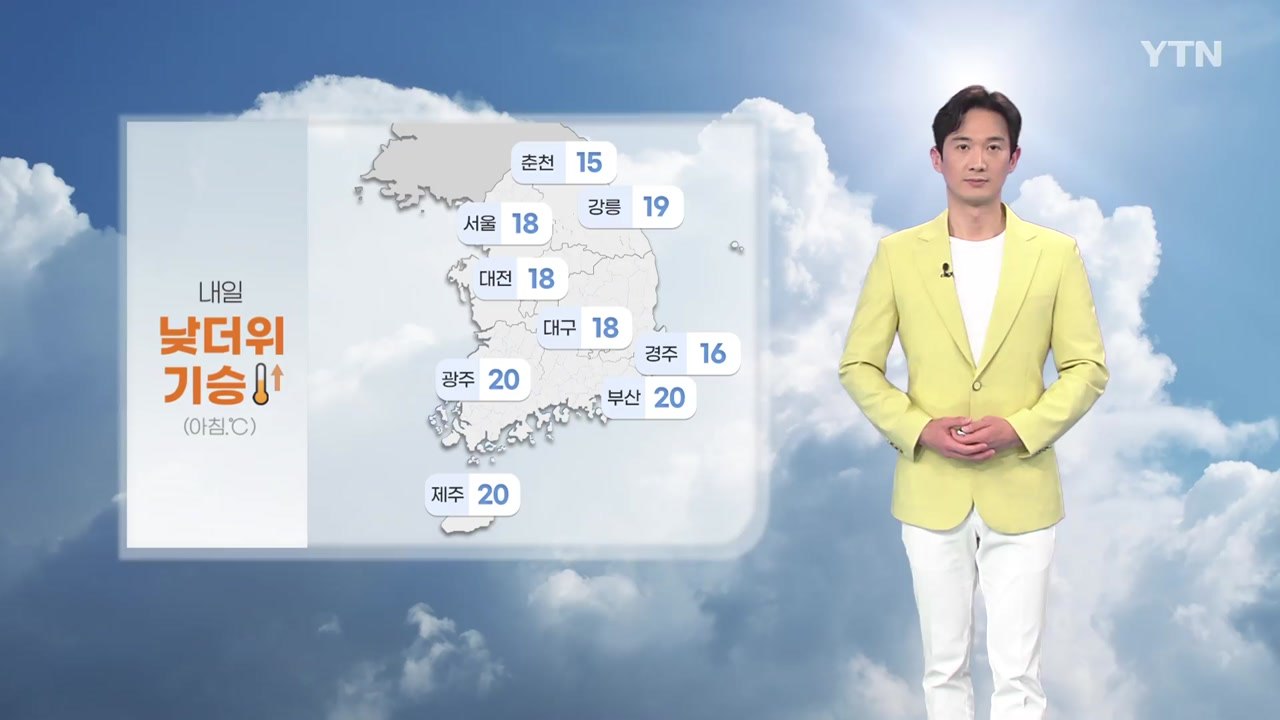 [날씨] 내일 무더위 기승...낮부터 전국 곳곳 소나기 / YTN