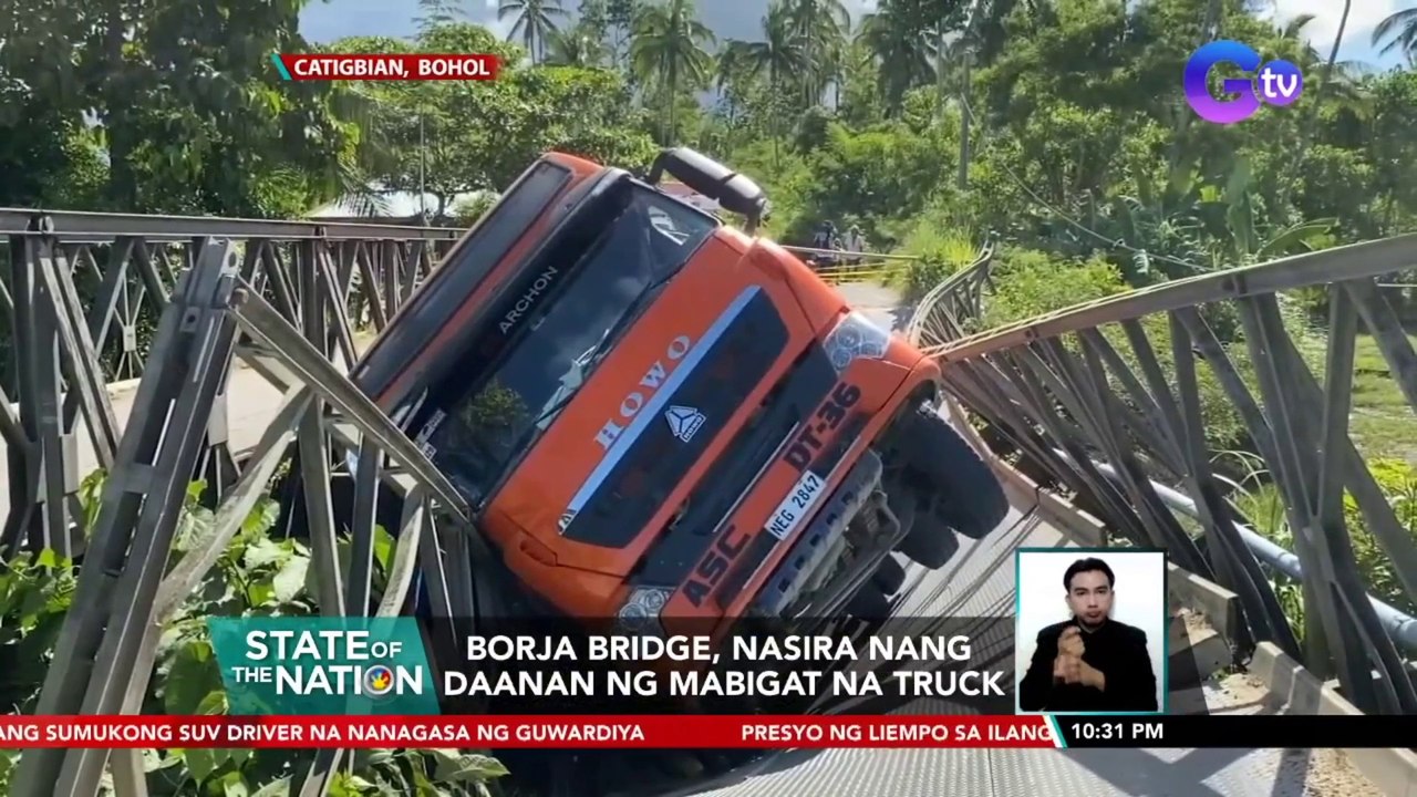 Borja Bridge, nasira nang daanan ng mabigat na truck | SONA