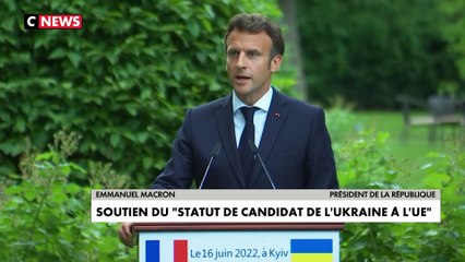 Emmanuel Macron : «Nous appelons donc la Russie à accepter que les Nations Unies organisent l’exportation des céréales»