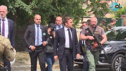 Macron, Scholz y Draghi visitan Irpin, a las afueras de Kiev