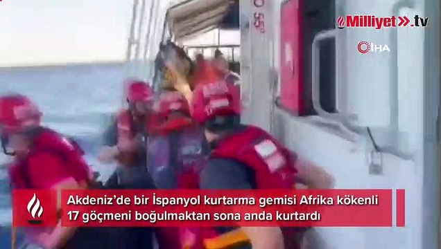 Akdeniz’de boğulmak üzere olan 17 Afrikalı göçmen kurtarıldı