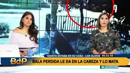 Taxista guardaba su auto y le cae bala perdida: criminales dispararon al huir tras robo