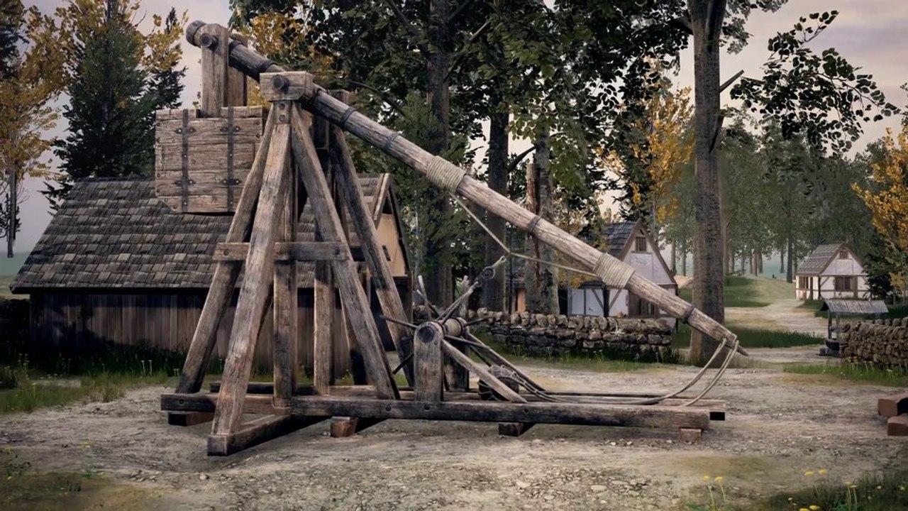 Im Trailer zu Medieval Machines Builder behaupten sich Erfinder von Belagerungswaffen