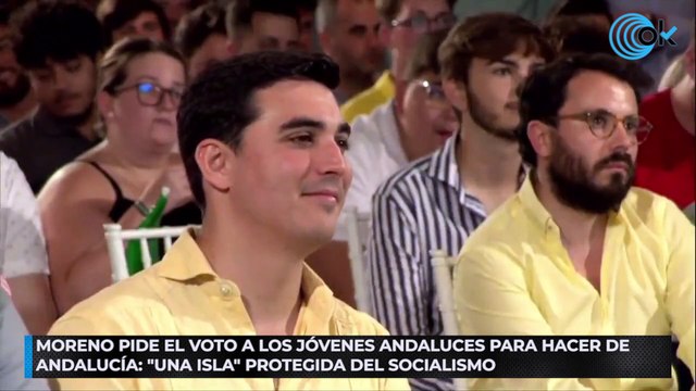 Moreno pide el voto a los jóvenes andaluces para hacer de Andalucía una isla protegida del socialismo