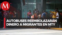 Migrantes que compraron boletos de autobús en Monterrey obtendrán reembolso