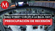 Bolsa mexicana y Wall Street, con tendencia negativa; preocupa una recesión