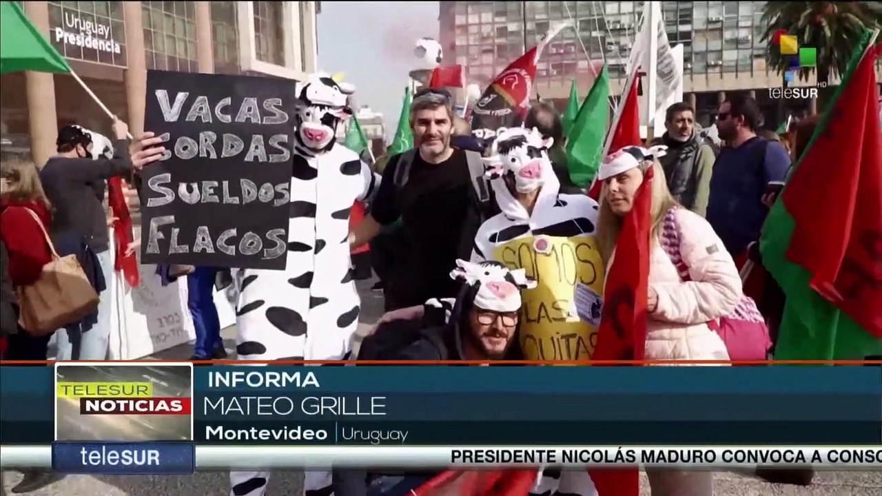 Trabajadores uruguayos demandan mejoras salariales y laborales