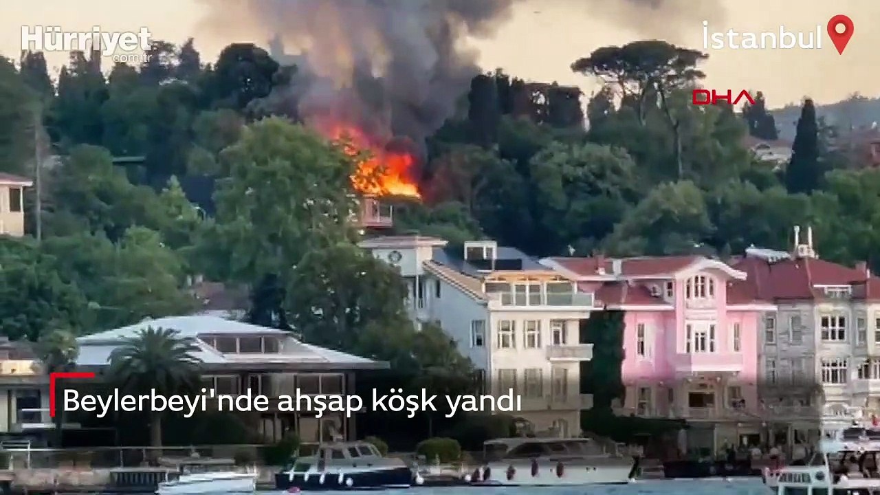 Beylerbeyi'nde ahşap köşk yandı