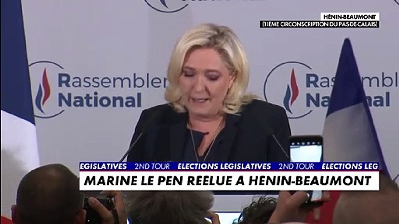 Marine Le Pen : "Le peuple a décidé d'envoyer un très puissant groupe parlementaire de député Rassemblement national à l'assemblée qui devient un peu plus nationale"