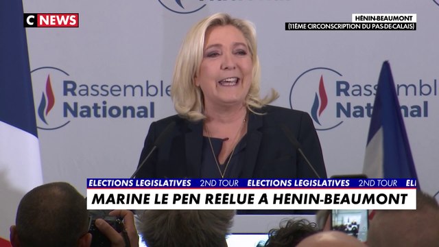 Marine Le Pen, réélue à Hénin-Beaumont