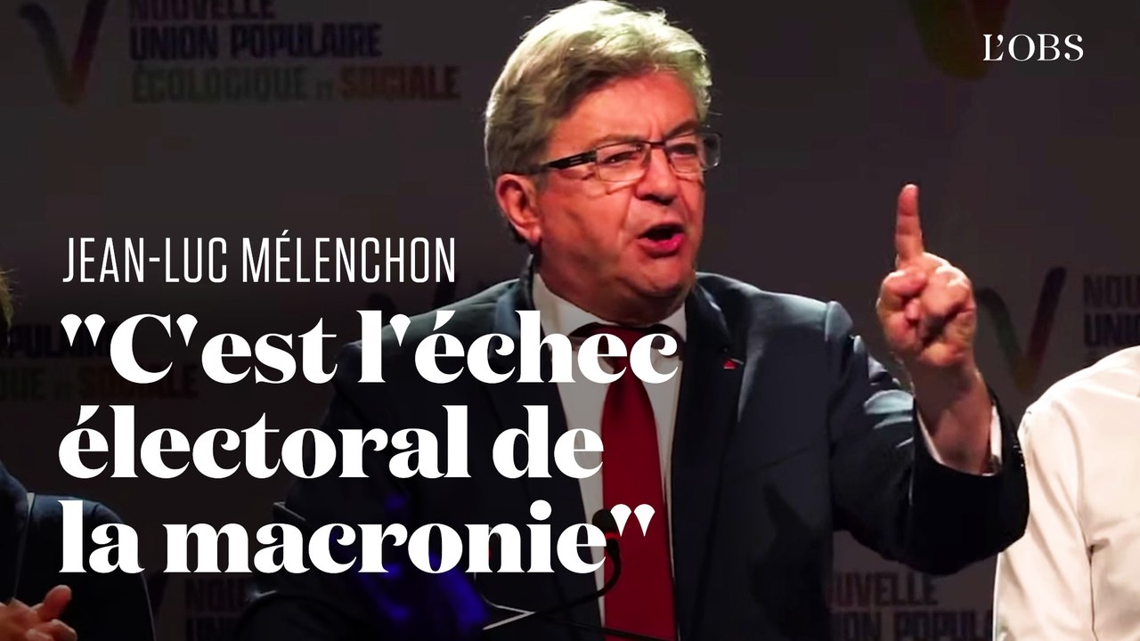 Jean-Luc Mélenchon qualifie de "déroute totale" les résultats du camp Macron aux législatives