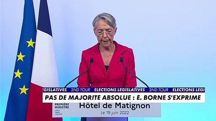 Borne : «Nous travaillerons dès demain à construire une majorité d'action, il n'y a pas d'alternative»