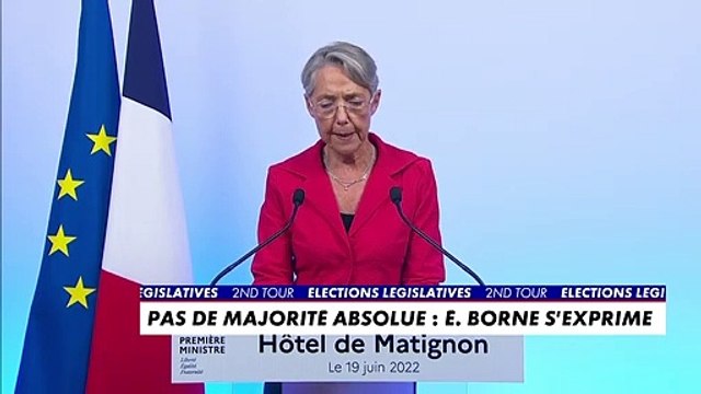 Législatives : «Nous travaillerons dès demain à construire une majorité d'action», affirme Borne