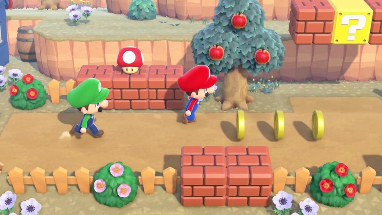 Animal Crossing: New Horizons - Update-Trailer stellt Crossover mit Super Mario vor