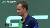 Baby interrupts Medvedev's serve