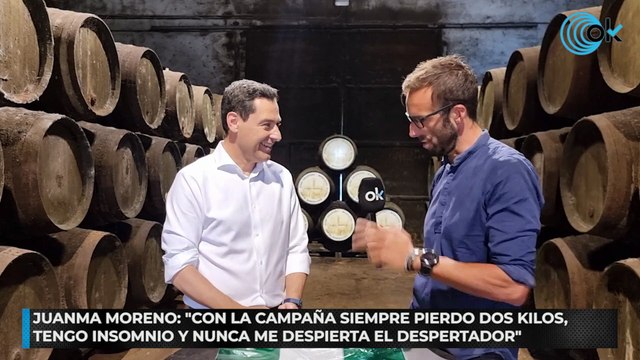 Juanma Moreno: “Con la campaña siempre pierdo dos kilos, tengo insomnio y nunca me despierta el despertador”.