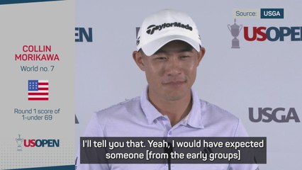 Morikawa happy despite 'mediocre' U.S. Open first round
