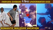 Farhan Akhtar-Shibani Dandekar's Passionate Underwater Kiss, Crazy Dance In Maldives |Amazing Video