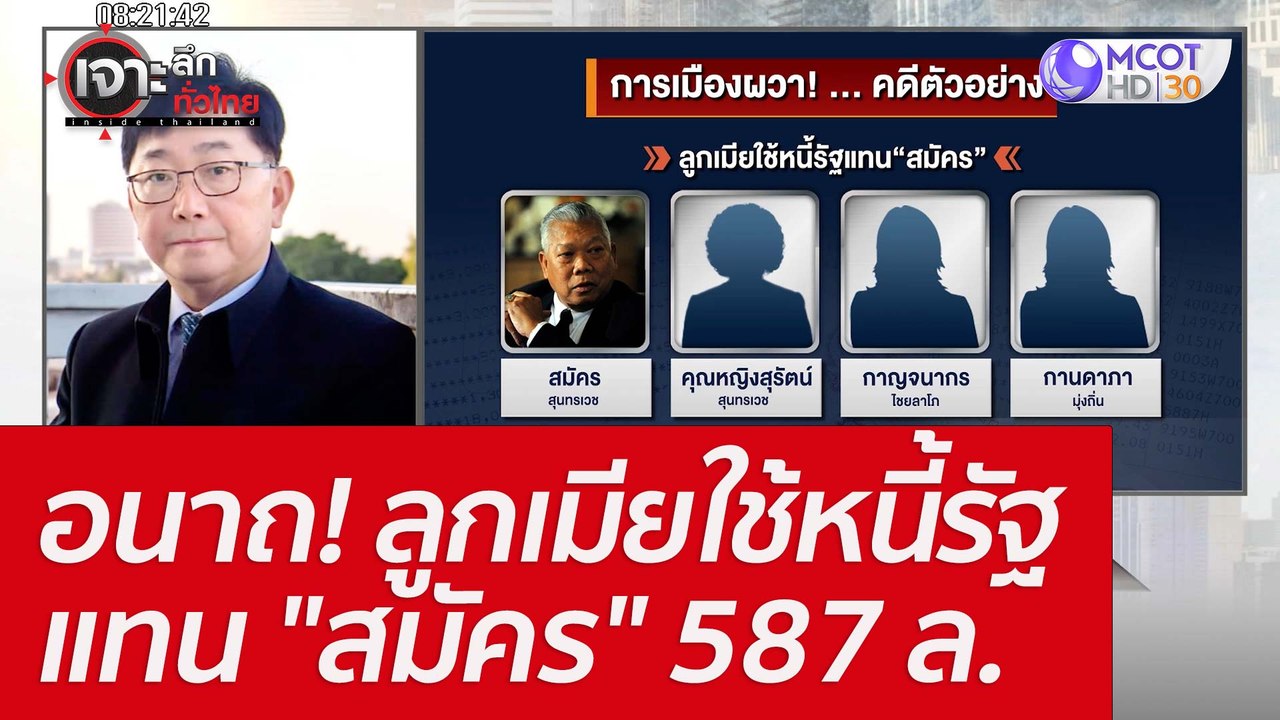 อนาถ! ลูกเมียใช้หนี้รัฐแทน "สมัคร" 587 ล. : เจา...
