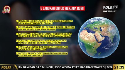 Grafis 6 Langkah Untuk Menjaga Bumi
