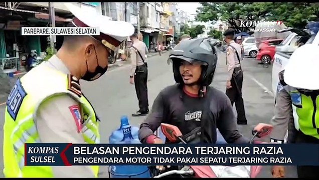 Pengendara Motor Tidak Pakai Sepatu Juga Terjaring Razia