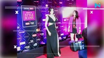 Stunning! Janhvi Kapoor looks striking in black cut out gown with plunging neck line