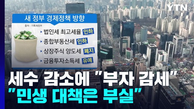 돈 쓸 일도 많은데 '부자 감세'?... 민생 대책은 부실 / YTN