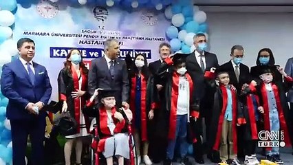 "Hastane Sınıfı"nda mezuniyet sevinci