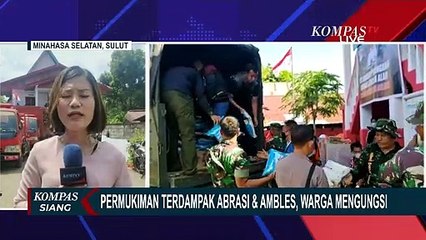 Detik-detik Abrasi Laut Hantam dan Hanyutkan Puluhan Rumah di Pesisir Pantai Amurang Minahasa