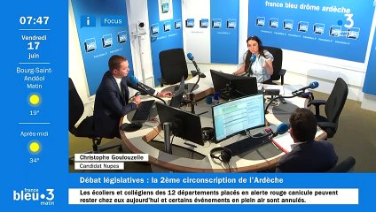 Législatives : le débat du 2nd tour, Olivier Dussopt et Christophe Goulouzelle (2e circonscription de l'Ardèche)