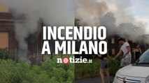 Milano, incendio nella palazzina ex chimici di Rogoredo: salvato un uomo dalle fiamme
