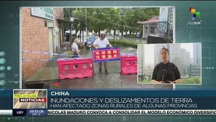 China comenzó labores de recuperación tras intensas lluvias y deslizamientos de tierra