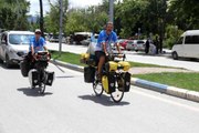 Bisikletleriyle dünya turuna çıkan Ajantinli çift Konya'da