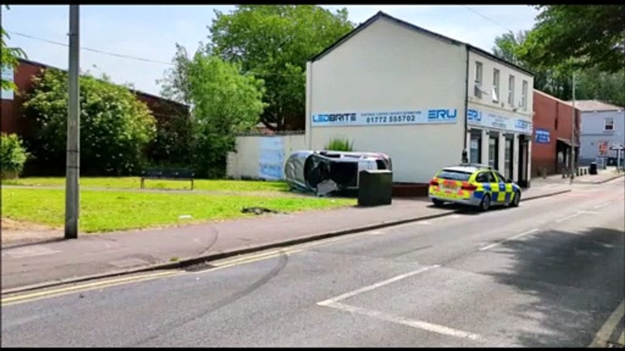Ambulance crash in Preston